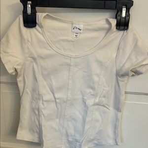 224 art class White Scoop-Neck Short Sleeve Tee